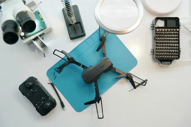 A close-up of UAV components neatly arranged, showcasing quality and precision.