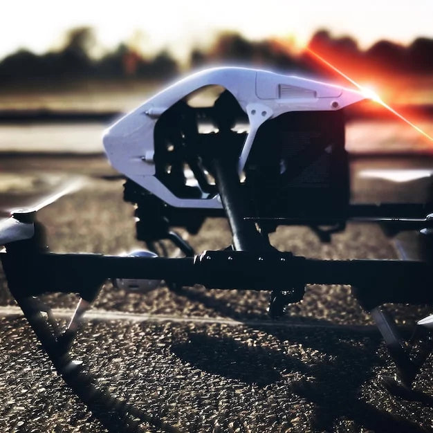 A close-up of a drone speed controller, highlighting its construction and functionality.